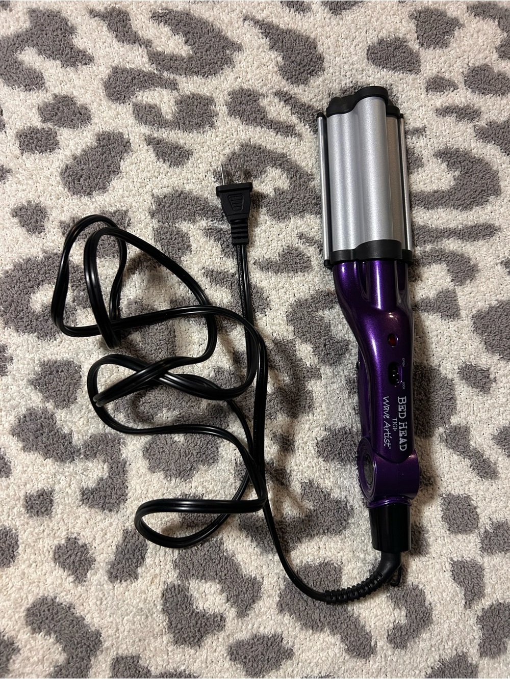 BedHead Purple and Silver Deep Waver Hair Tool